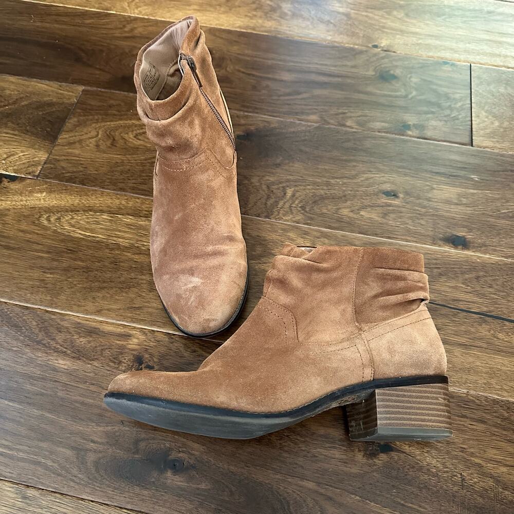 Vionic Kanela Women's Heeled Bootie brown slouchy suede boots 9.5 - Picture 3 of 16